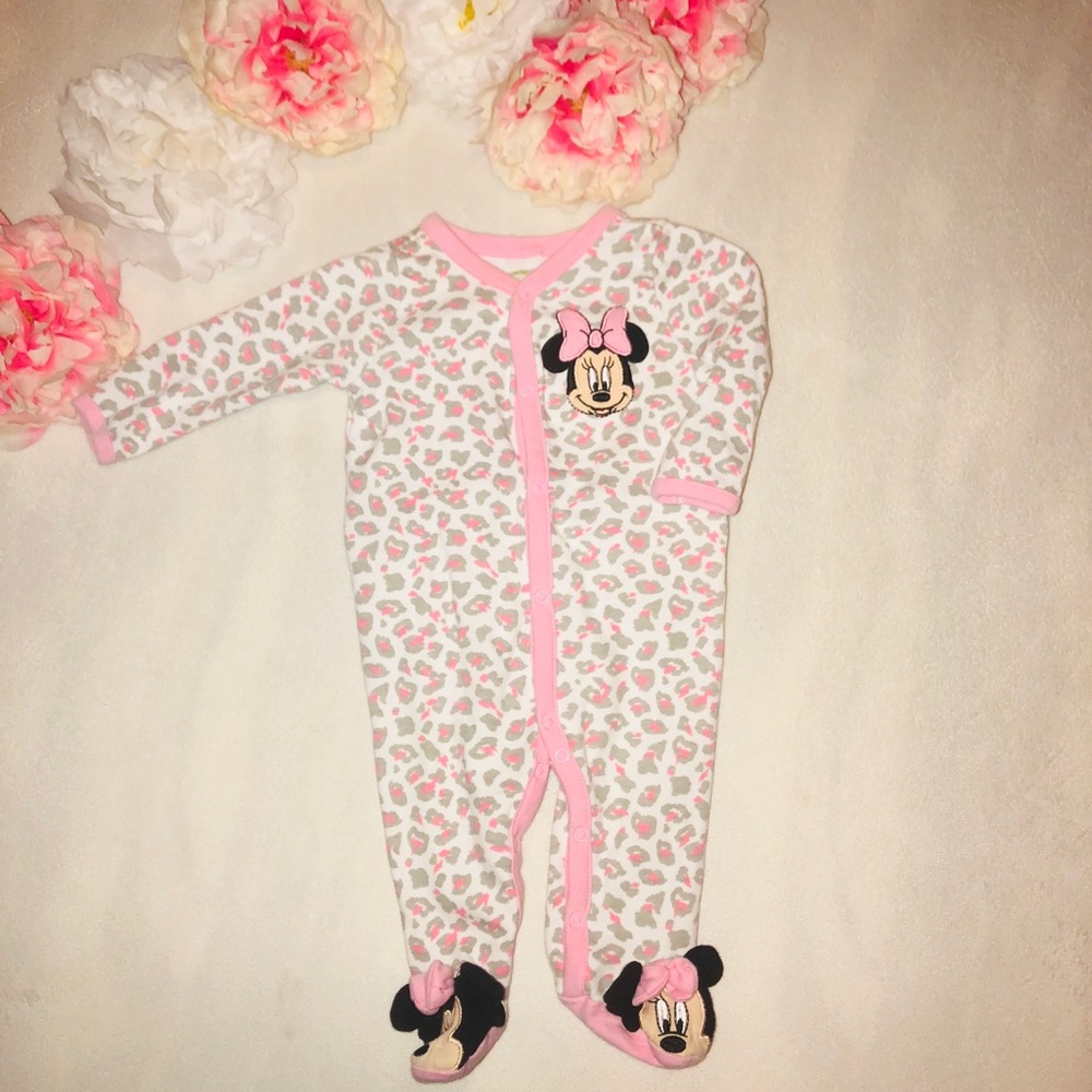 Official Disney baby Minnie footsie or PJ 3months